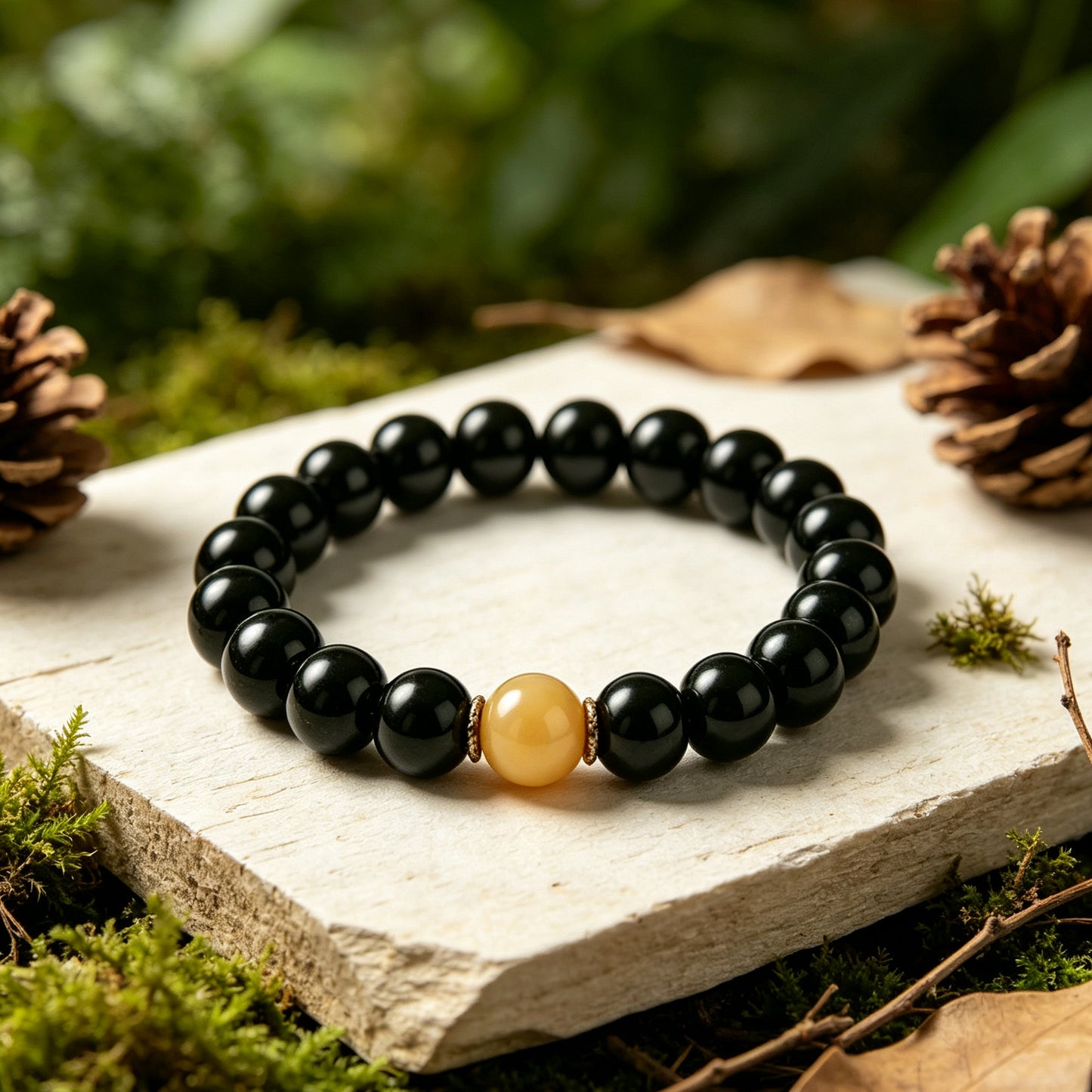 Obsidian Guardia Energy Bracelet