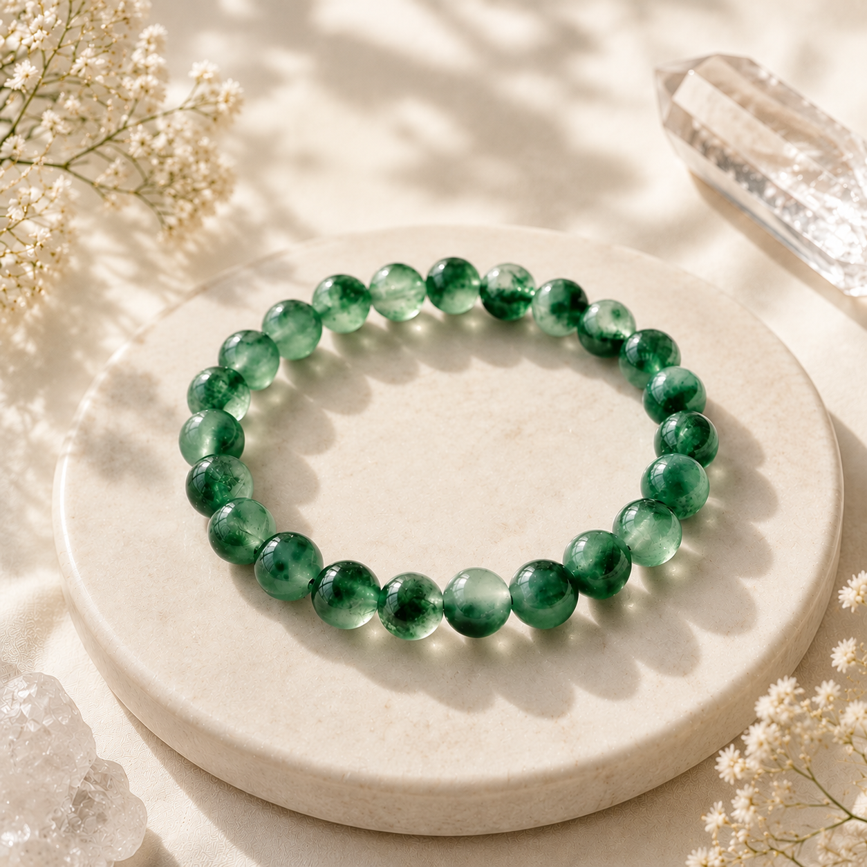 Natural Green Agate Bracelet
