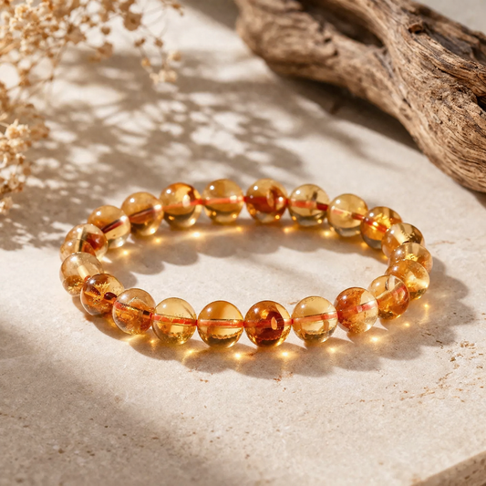 Yellow Golden Rutilated Quartz Bracelet
