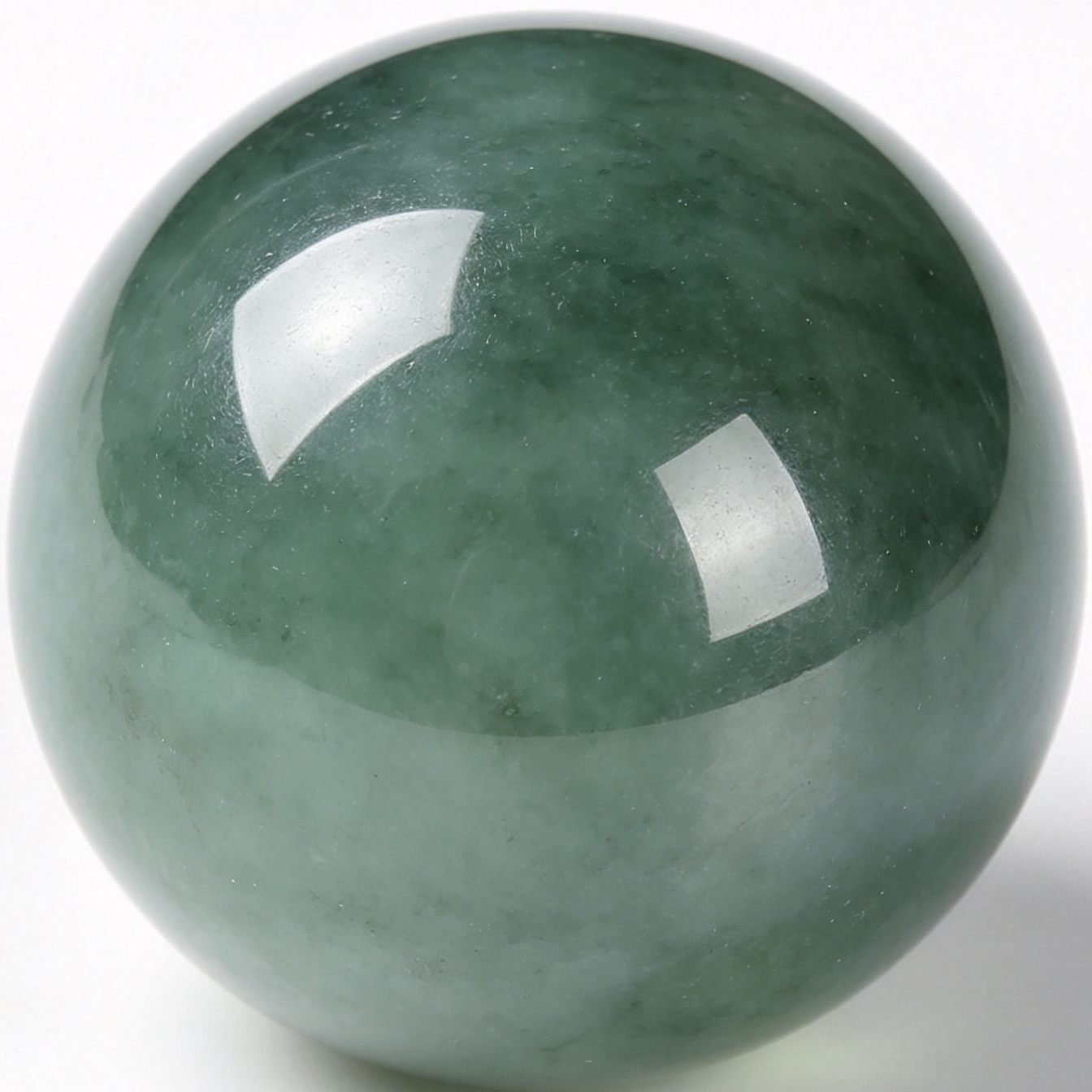 Olive Green Jadeite Round Beads