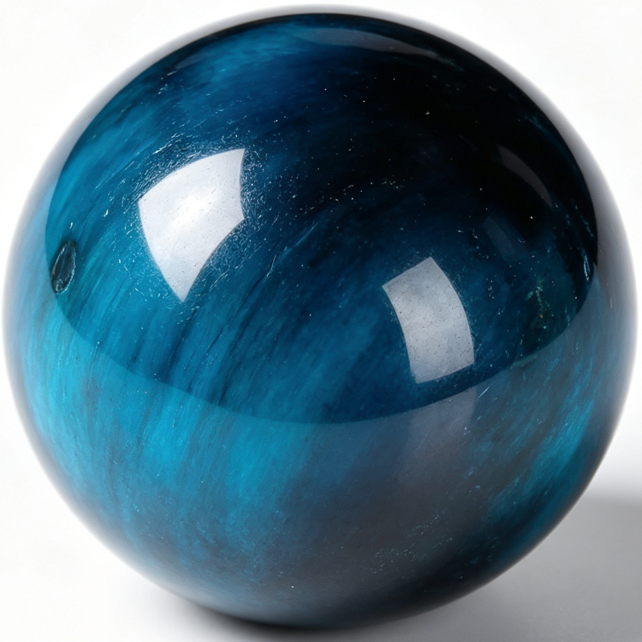 Sapphire Blue Tiger's Eye Round Beads