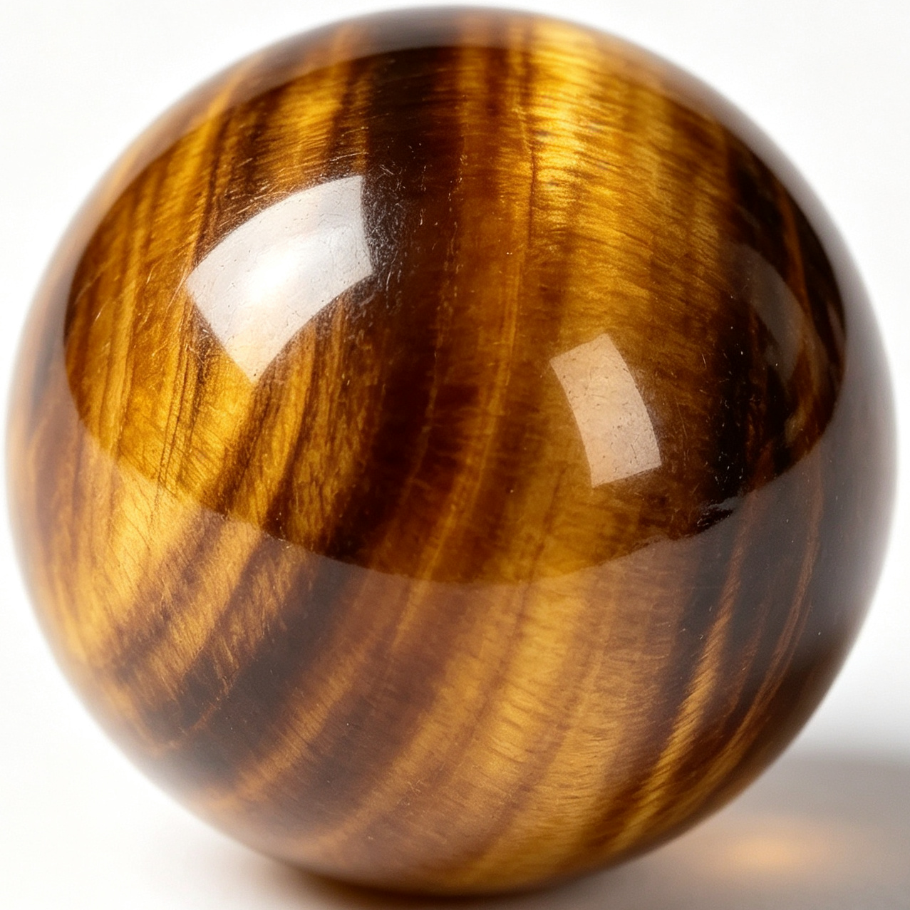 Natural Yellow Tiger's Eye Round Beads