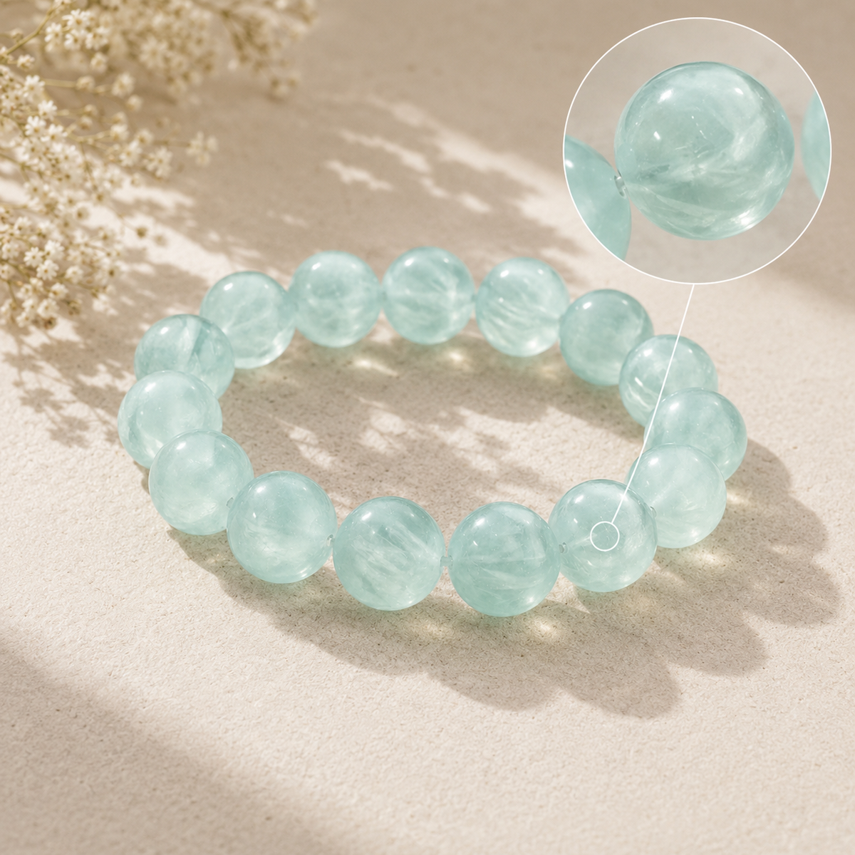 Natural Mint Green Fluorite Bracelet