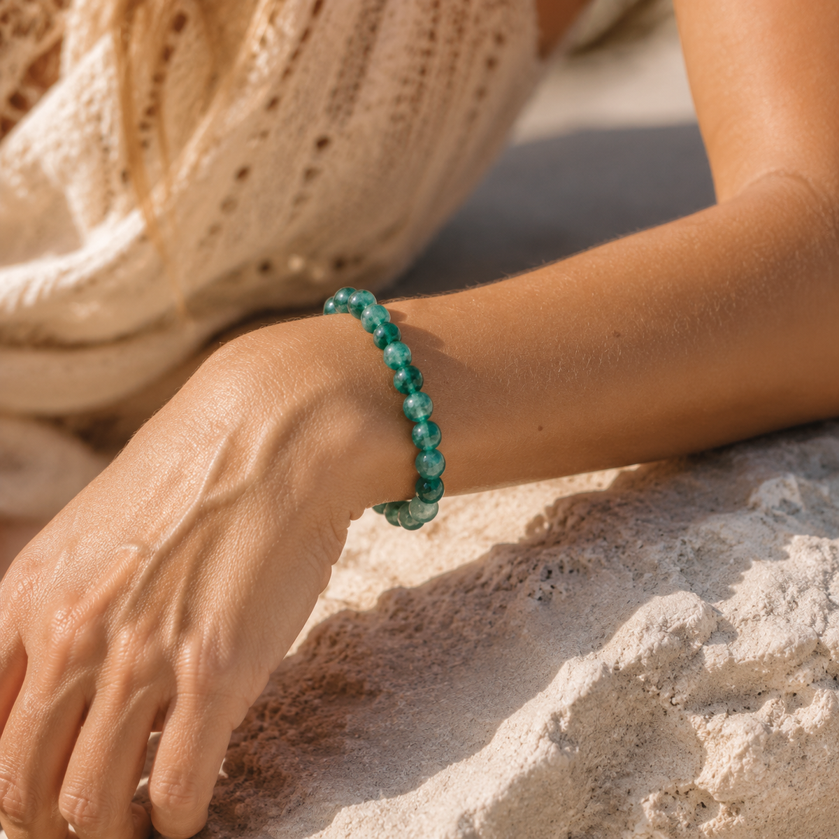 Natural Green Agate Bracelet