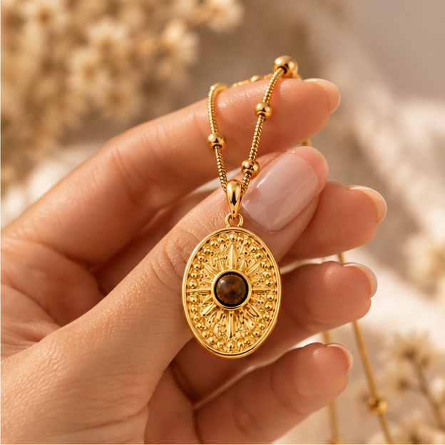 Solar Path Tiger’s Eye Necklace