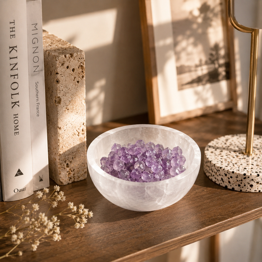Clear Crystal Luster Decor Bowl