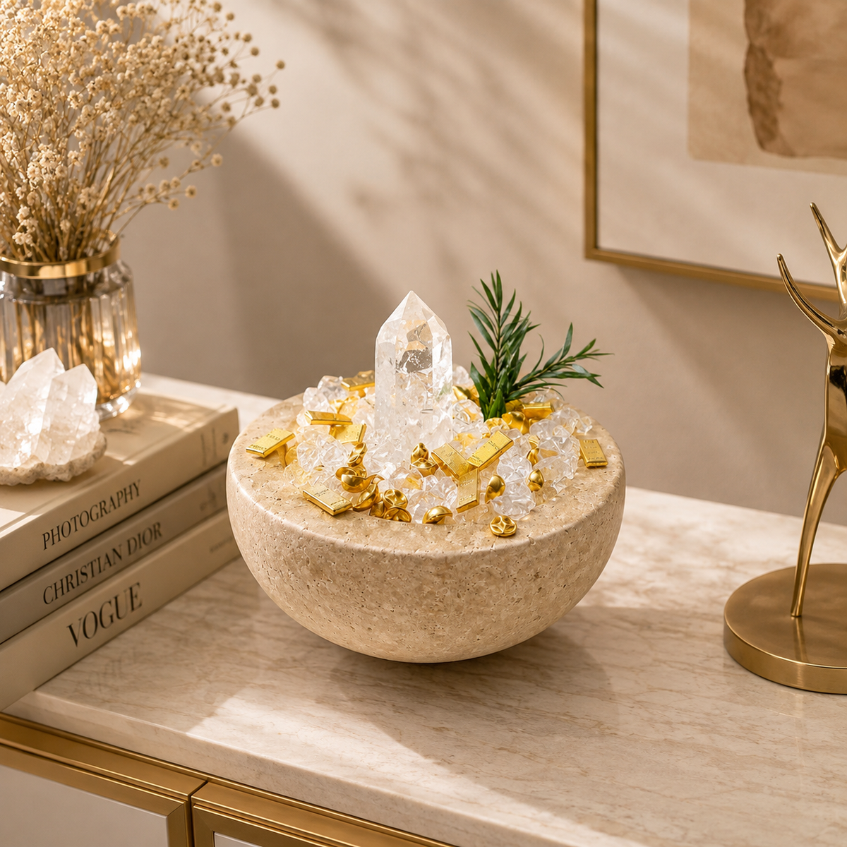 Clear Quartz Luster Crystal Bowl
