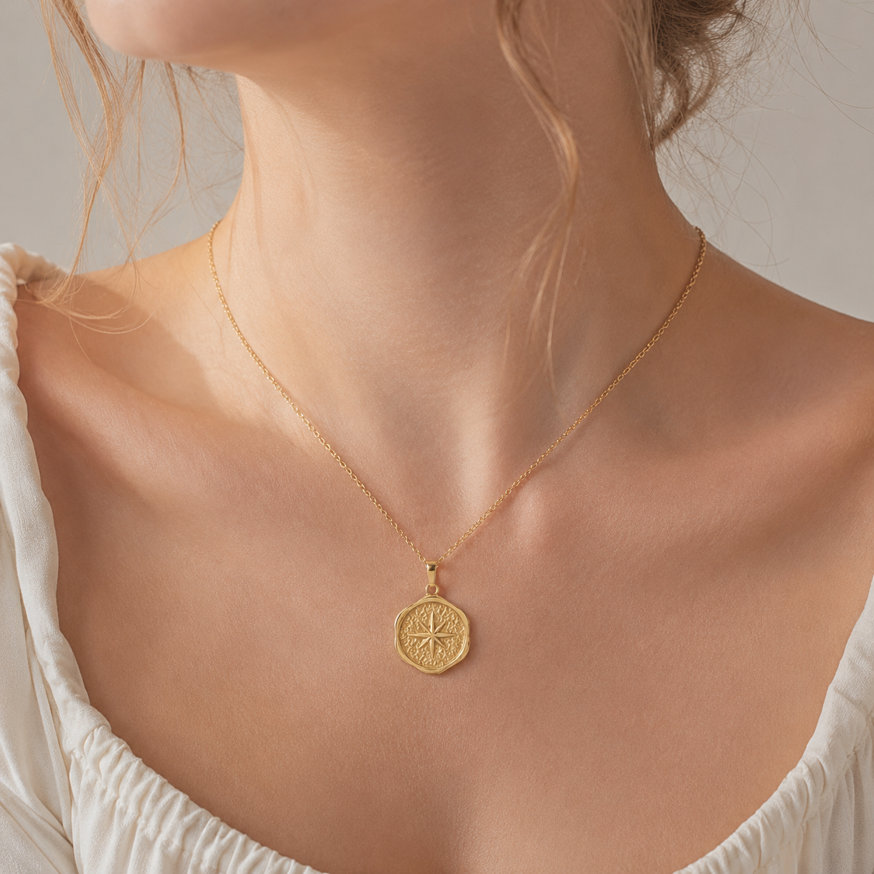 Celestial Compass Pendant Necklace
