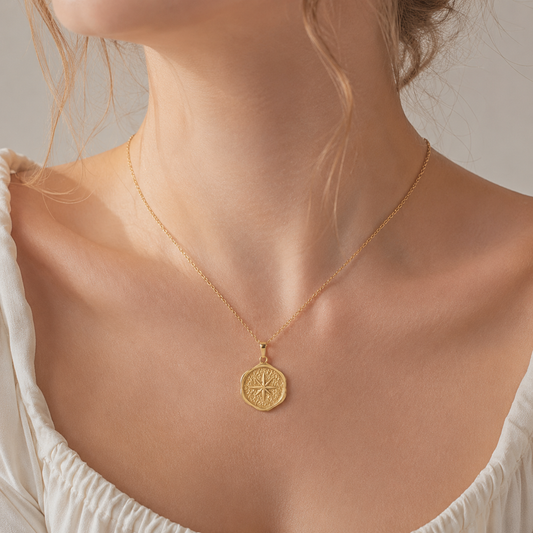 Celestial Compass Pendant Necklace
